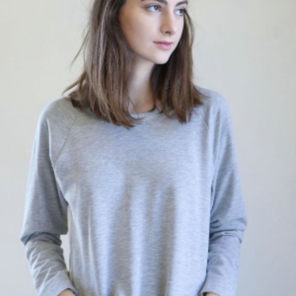 PHARAOH VELVET TRIM SWEATSHIRT HEATHER GREY NWT - Picture 2 of 8